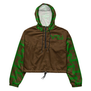 VENZINI GREEN - Brown Women’s Cropped Windbreaker