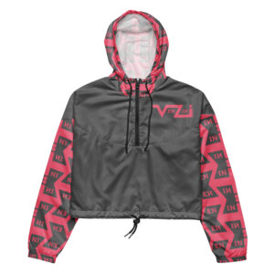 VENZINI PINK  - Grey Women’s Cropped Windbreaker