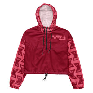 VENZINI PINK - Carmine Red Women’s Cropped Windbreaker