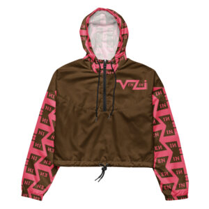 VENZINI PINK - Brown Women’s Cropped Windbreaker
