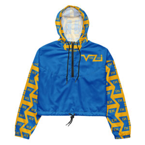 VENZINI YELLOW - Royal Blue Women’s Cropped Windbreaker