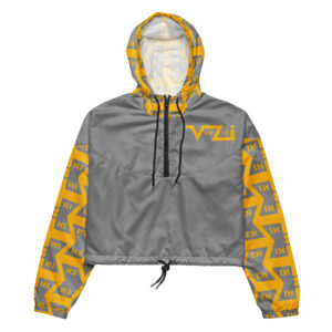 VENZINI YELLOW - Light Grey Women’s Cropped Windbreaker