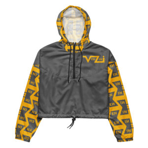 VENZINI YELLOW - Grey Women’s Cropped Windbreaker