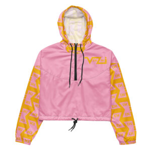 VENZINI YELLOW - Pink Women’s Cropped Windbreaker