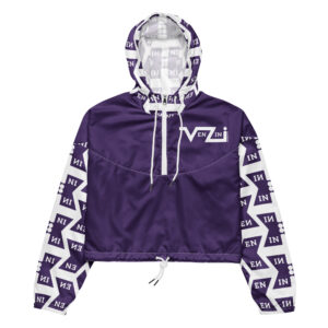 VENZINI WHITE - Purple Women's Cropped Windbreaker