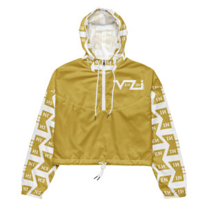 VENZINI WHITE - Gold Women's Cropped Windbreaker