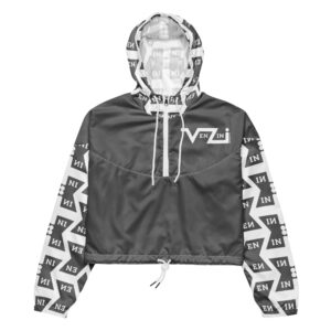 VENZINI WHITE - Grey Women's Cropped Windbreaker