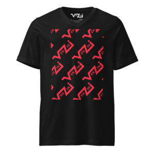 VENZINI RED - Men’s Short Sleeve V-Neck T-Shirt