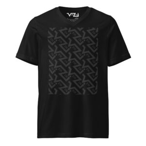 VENZINI BLACK - Men’s Short Sleeve V-Neck T-Shirt