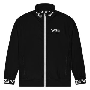 VENZINI WHITE - Black Track Jacket w/ White Zipper