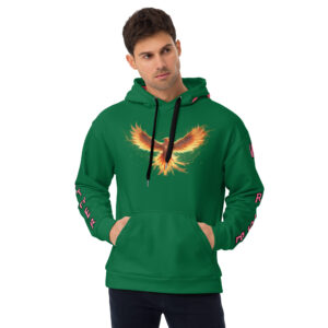 VENZINI PINK - PHOENIX RISING JEWEL GREEN HOODIE