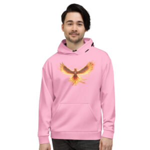 VENZINI BLACK - PHOENIX RISING PINK HOODIE