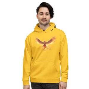 VENZINI BLACK - PHOENIX RISING YELLOW HOODIE