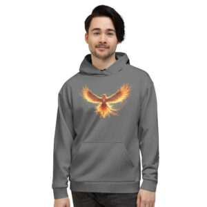 VENZINI BLACK - PHOENIX RISING GRAY HOODIE