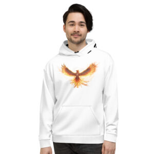 VENZINI BLACK - PHOENIX RISING WHITE HOODIE
