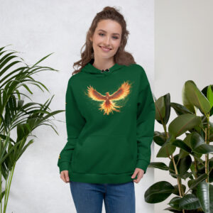 VENZINI GOLD - PHOENIX RISING FOREST GREEN HOODIE