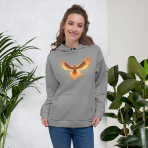 VENZINI GOLD - PHOENIX RISING LIGHT GRAY HOODIE