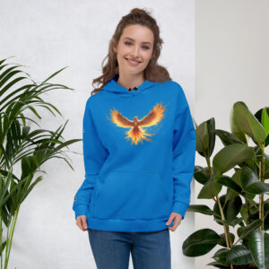 VENZINI BLACK - PHOENIX RISING ROYAL BLUE HOODIE