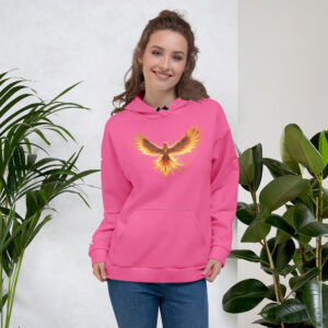 VENZINI WHITE - PHOENIX RISING ROSE PINK HOODIE