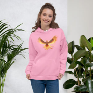 VENZINI WHITE - PHOENIX RISING PINK HOODIE