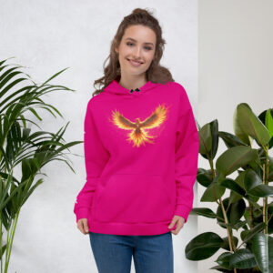 VENZINI WHITE - PHOENIX RISING VIOLET PINK HOODIE
