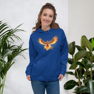 VENZINI WHITE - PHOENIX RISING NAVY BLUE HOODIE