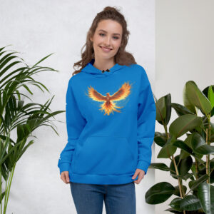 VENZINI WHITE - PHOENIX RISING ROYAL BLUE HOODIE