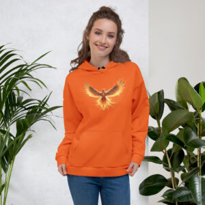 VENZINI WHITE - PHOENIX RISING ORANGE HOODIE