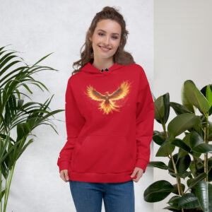 VENZINI WHITE - PHOENIX RISING RED HOODIE