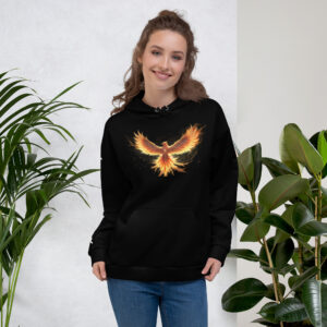 VENZINI WHITE - PHOENIX RISING BLACK HOODIE