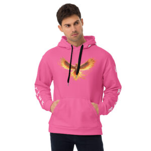 VENZINI WHITE - PHOENIX RISING ROSE PINK HOODIE