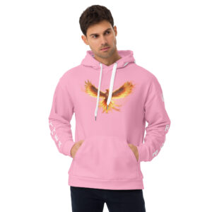 VENZINI WHITE - PHOENIX RISING PINK HOODIE