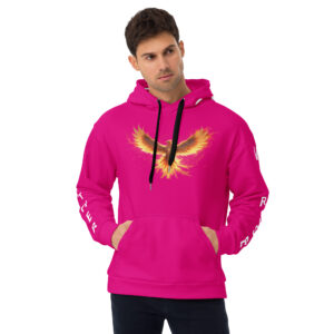 VENZINI WHITE - PHOENIX RISING VIOLET PINK HOODIE