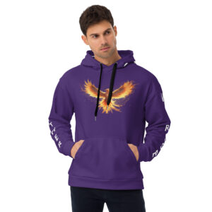 VENZINI WHITE - PHOENIX RISING PURPLE HOODIE