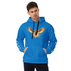VENZINI WHITE - PHOENIX RISING ROYAL BLUE HOODIE