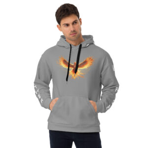 VENZINI WHITE - PHOENIX RISING LIGHT GREY HOODIE