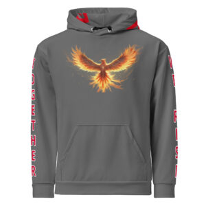 VENZINI RED - Phoenix Rising Grey Hoodie