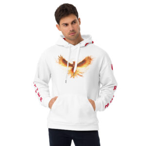 VENZINI RED - Phoenix Rising White Hoodie