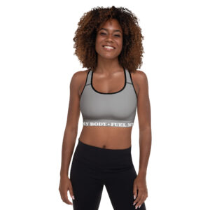 VENZINI WHITE - Grey Padded Sports Bra