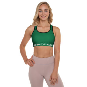 VENZINI WHITE - Jewel Green Padded Sports Bra