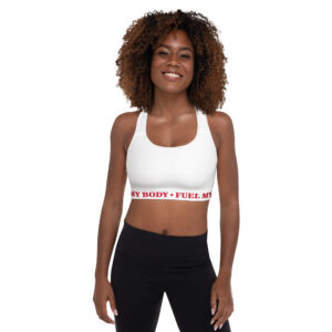 VENZINI RED - White Padded Sports Bra