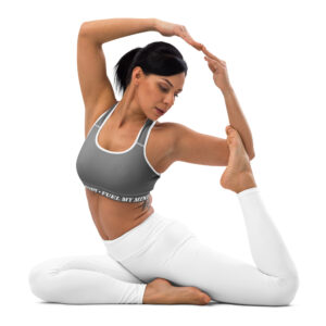 VENZINI WHITE - Grey Padded Sports Bra