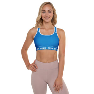 VENZINI WHITE - Royal Blue Padded Sports Bra