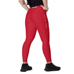 VENZINI WHITE - Red Leggings with pockets
