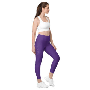 VENZINI WHITE - Purple Leggings with pockets