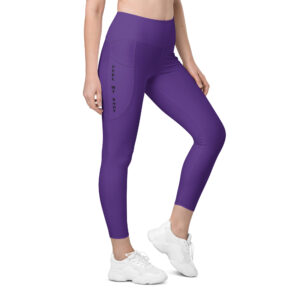 VENZINI BLACK - Purple Leggings with pockets