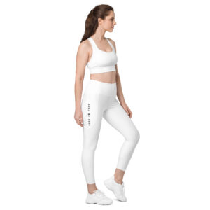 VENZINI BLACK - White Leggings with pockets