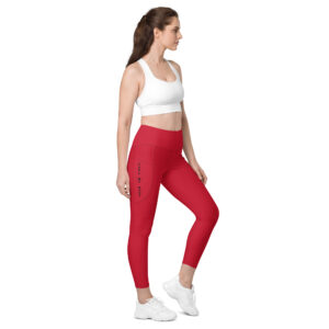 VENZINI BLACK - Red Leggings with pockets