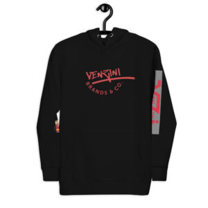 VENZINI RED - Premium Pullover Hoodie Grey Patch